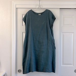 Linen Pullover Dress w/Pockets